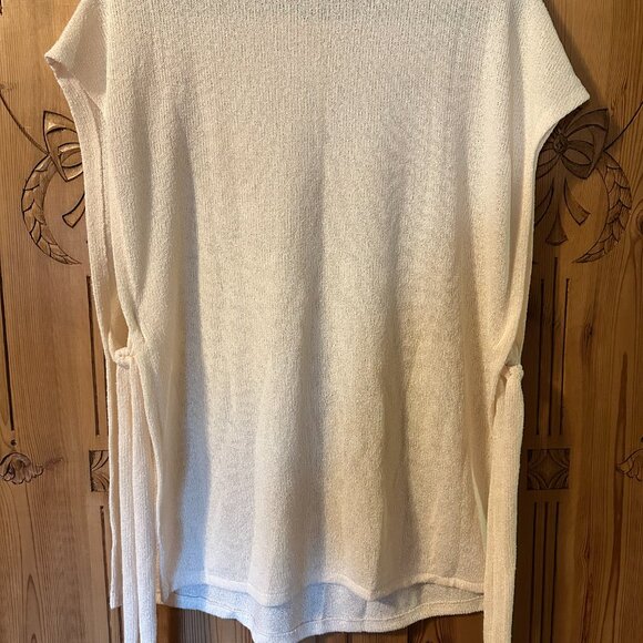 H&M Cream Side Tie Sweater Tunic Sleeveless - Medium - Picture 4 of 7
